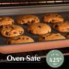 imageGoodful AllInOne Nonstick Bakeware Set Stackable and Space Saving Design includes Round and Square Pans Muffin Pans Cookie Sheet and Roaster Dishwasher Safe 8Piece Blue MistTerracotta