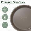 imageGoodful AllInOne Nonstick Bakeware Set Stackable and Space Saving Design includes Round and Square Pans Muffin Pans Cookie Sheet and Roaster Dishwasher Safe 8Piece Blue MistLinen