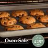 imageGoodful AllInOne Nonstick Bakeware Set Stackable and Space Saving Design includes Round and Square Pans Muffin Pans Cookie Sheet and Roaster Dishwasher Safe 8Piece Blue MistLinen