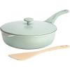 imageGoodful 11Inch AllinOne Nonstick Cast Pan 44Quart Capacity Multipurpose Dishwasher Safe Lilac FrostSage Green