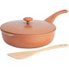 imageGoodful 11Inch AllinOne Nonstick Cast Pan 44Quart Capacity Multipurpose Dishwasher Safe Lilac FrostTerracotta