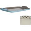 imageGoodful AllinOne Double Burner Griddle Ceramic Nonstick Durable Cast Aluminum Oven Safe and Dishwasher Safe Made without PFAS PFOA PFOS ampamp PTFE 18Inch x 11Inch LinenBlue Mist