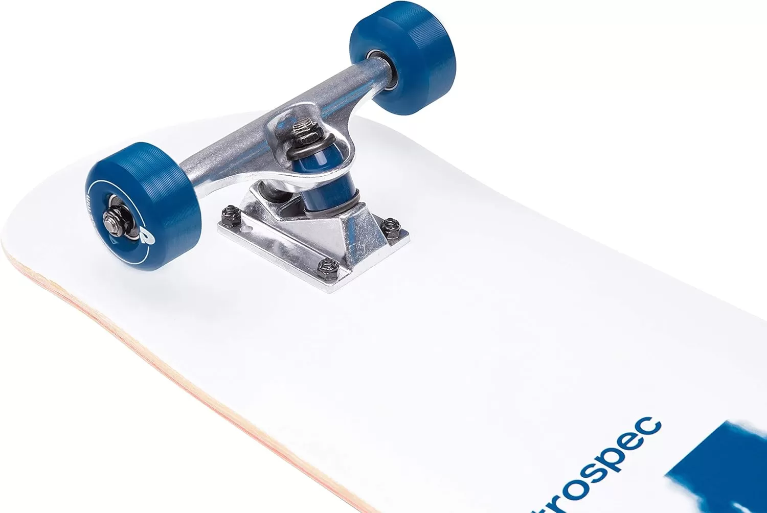 imageRetrospec Alameda Skateboard Complete  Canadian Maple Wood Deck w 55 Inch Aluminum Alloy Trucks for Commuting Cruising Carving ampamp Downhill RidingAzul Mist