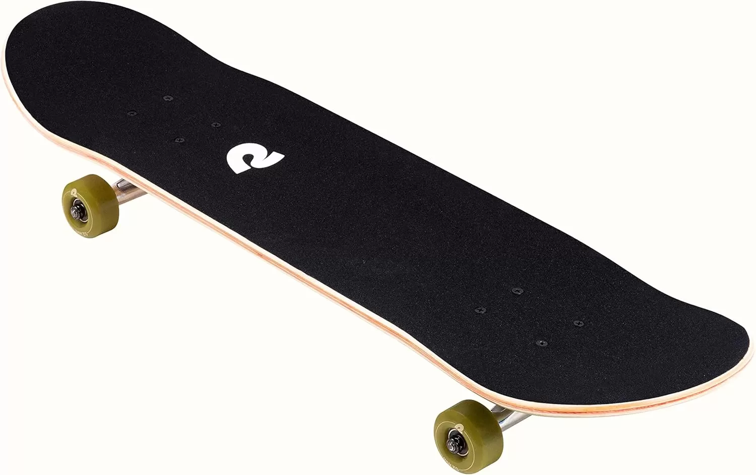 imageRetrospec Alameda Skateboard Complete  Canadian Maple Wood Deck w 55 Inch Aluminum Alloy Trucks for Commuting Cruising Carving ampamp Downhill RidingTopo Olive