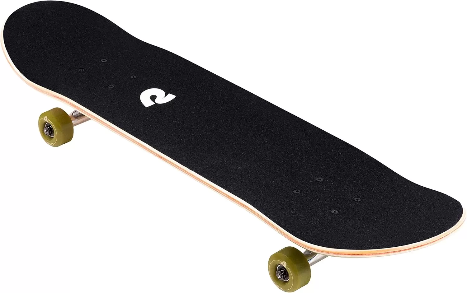 imageRetrospec Alameda Skateboard Complete  Canadian Maple Wood Deck w 55 Inch Aluminum Alloy Trucks for Commuting Cruising Carving ampamp Downhill RidingTopo Olive