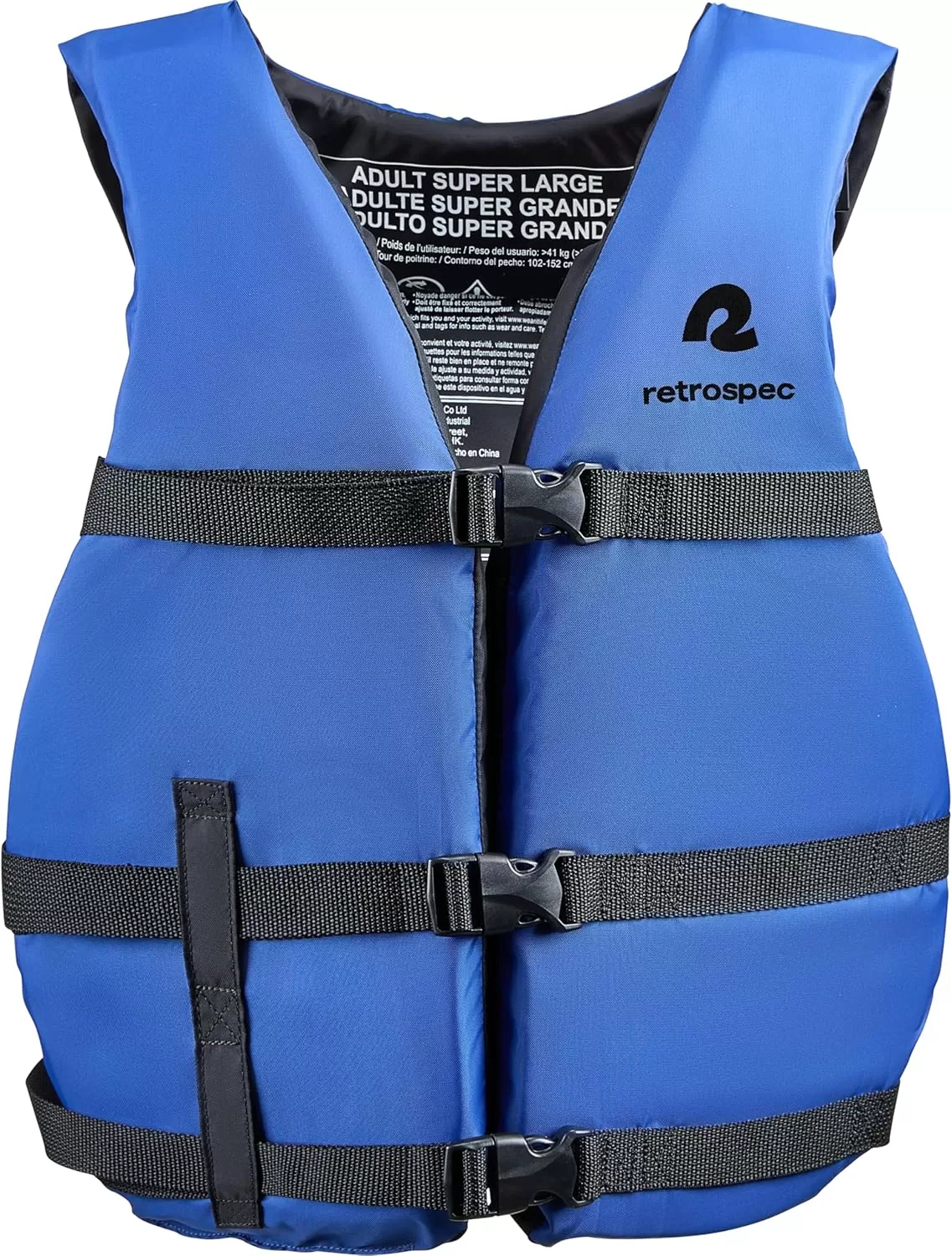 imageRetrospec Bobbin Life Jackets for Adults Lightweight Durable USCG Approved Life Vests for Adults for Boating Swimming Paddling ampamp MoreMarine Blue