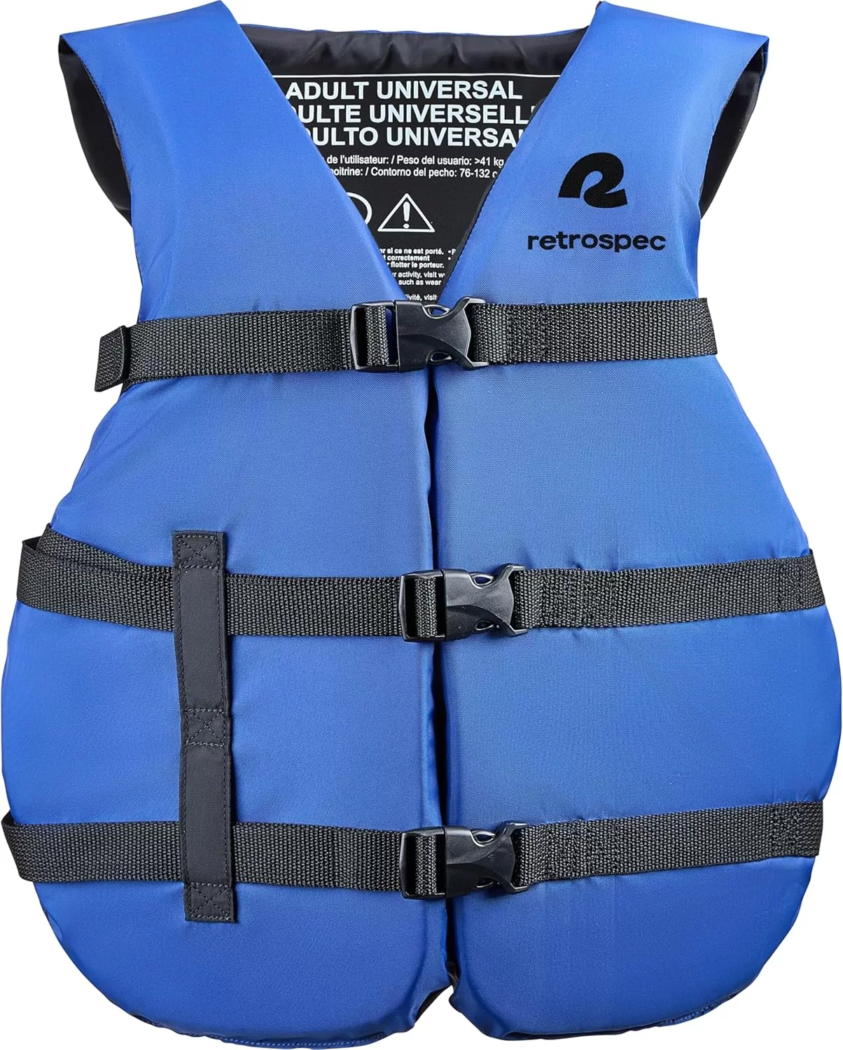 imageRetrospec Bobbin Life Jackets for Adults Lightweight Durable USCG Approved Life Vests for Adults for Boating Swimming Paddling ampamp MoreMarine Blue
