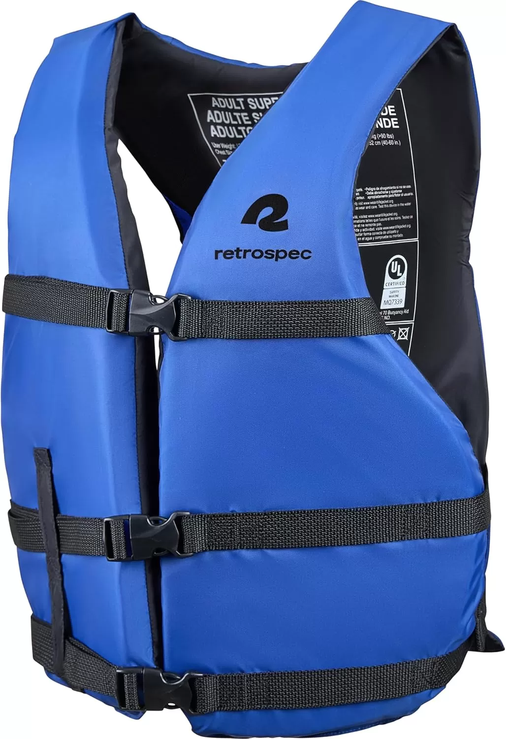 imageRetrospec Bobbin Life Jackets for Adults Lightweight Durable USCG Approved Life Vests for Adults for Boating Swimming Paddling ampamp MoreMarine Blue