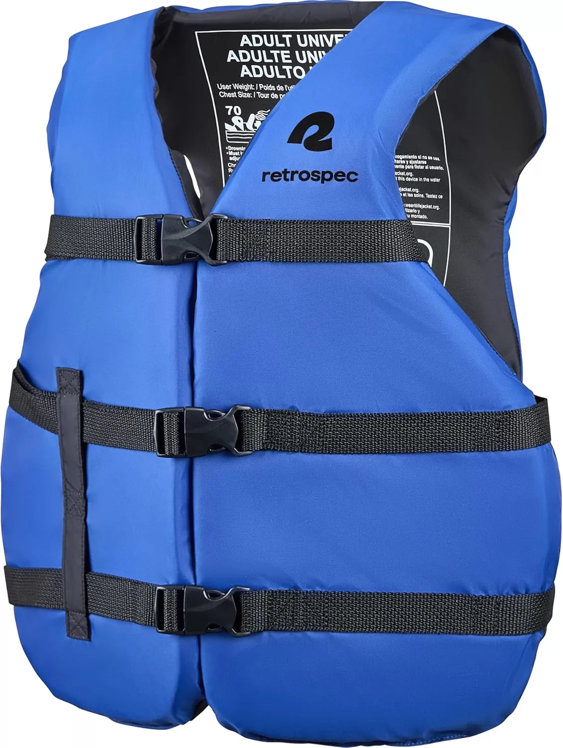 imageRetrospec Bobbin Life Jackets for Adults Lightweight Durable USCG Approved Life Vests for Adults for Boating Swimming Paddling ampamp MoreMarine Blue