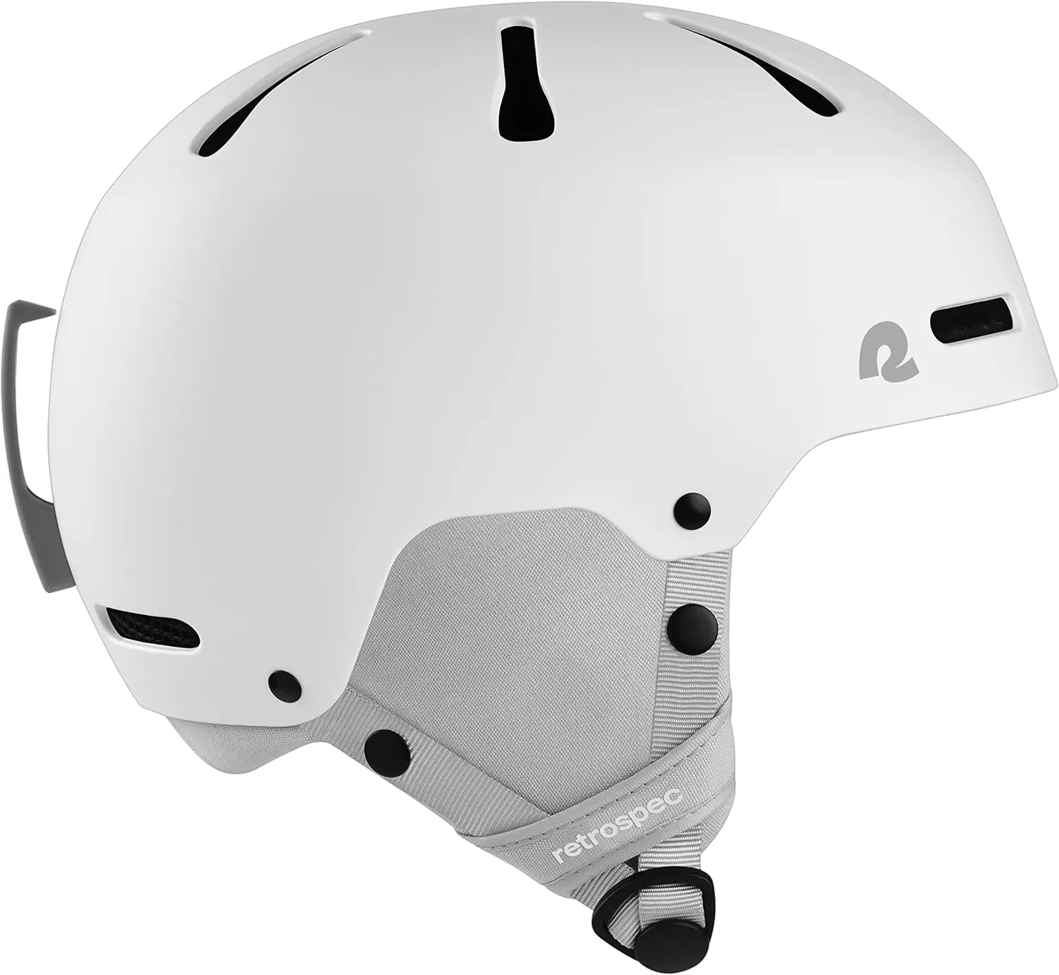 imageRetrospec Comstock Youth Ski ampamp Snowboard Helmet for Kids  Durable ABS Shell Protective EPS Foam ampamp Cooling Vents  Adjustable Fit for Boys ampamp GirlsMatte White
