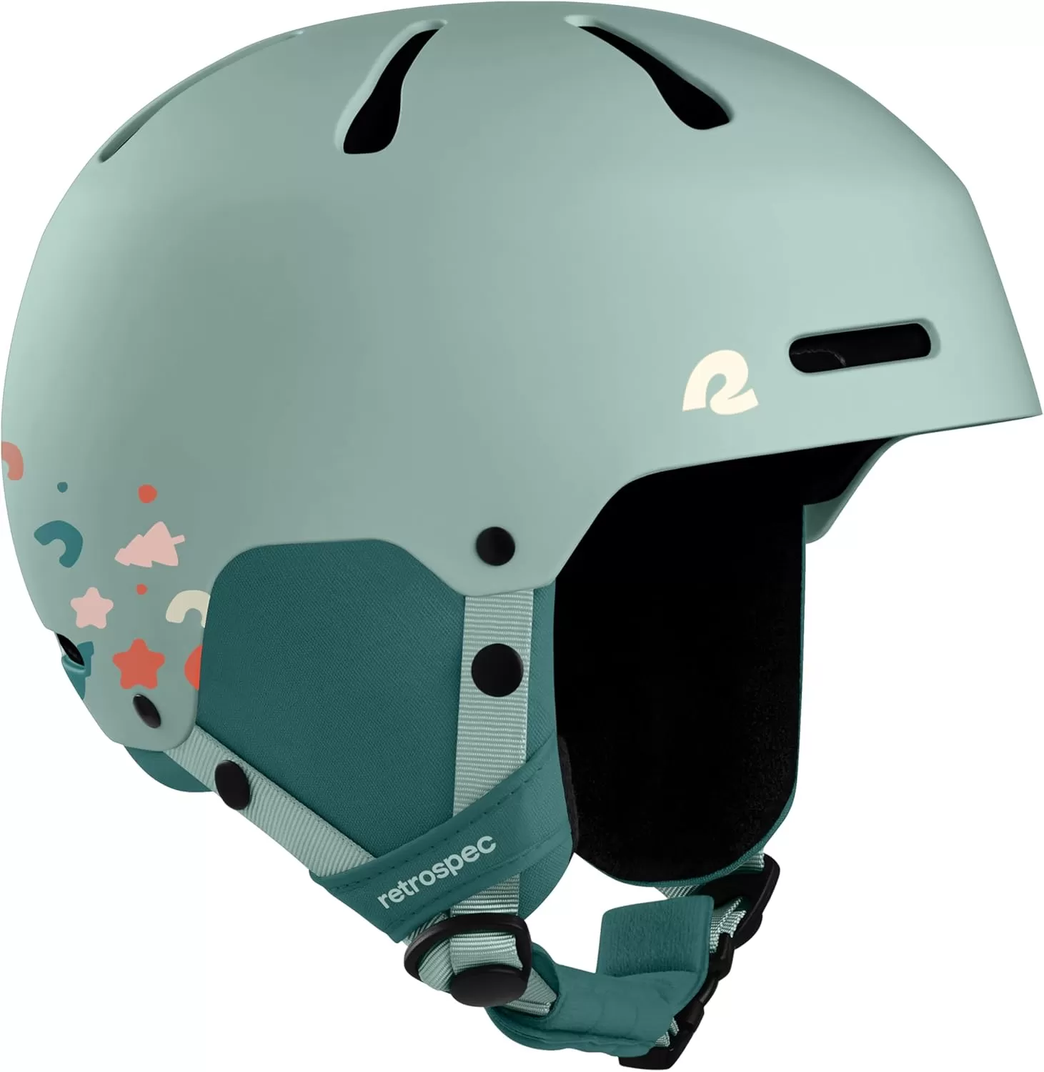 imageRetrospec Comstock Youth Ski ampamp Snowboard Helmet for Kids  Durable ABS Shell Protective EPS Foam ampamp Cooling Vents  Adjustable Fit for Boys ampamp GirlsMatte Matcha Forest