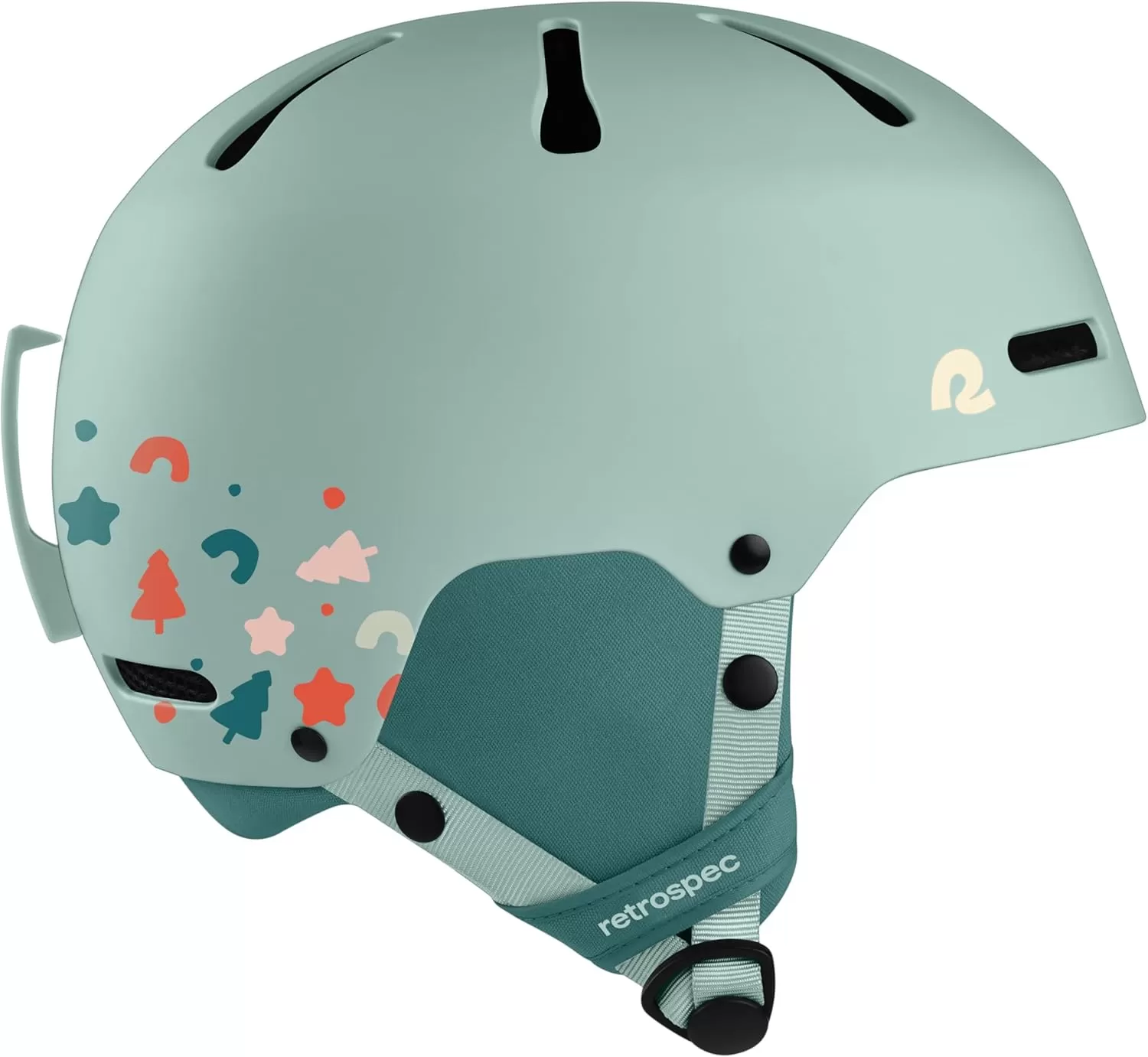 imageRetrospec Comstock Youth Ski ampamp Snowboard Helmet for Kids  Durable ABS Shell Protective EPS Foam ampamp Cooling Vents  Adjustable Fit for Boys ampamp GirlsMatte Matcha Forest