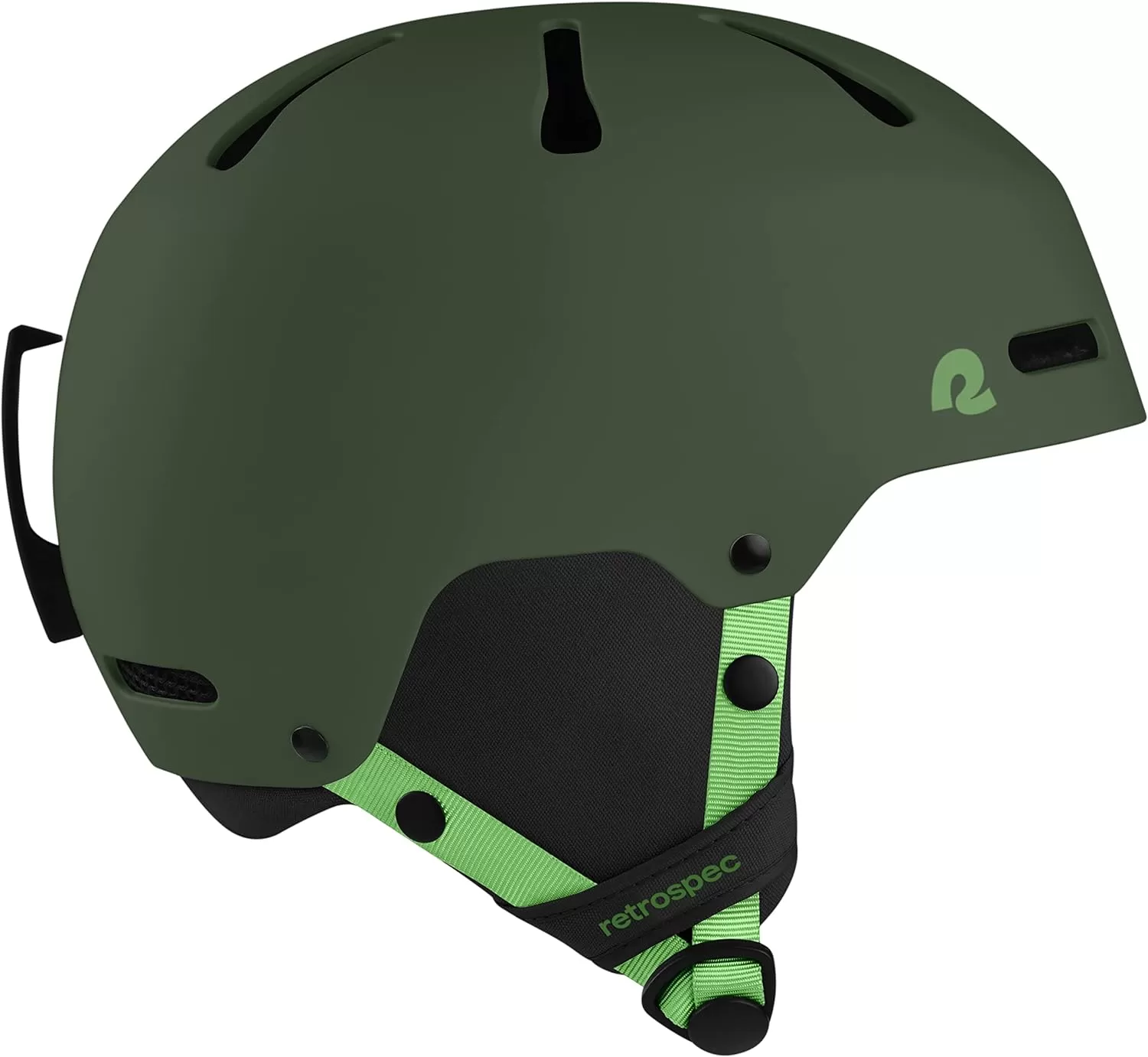 imageRetrospec Comstock Youth Ski ampamp Snowboard Helmet for Kids  Durable ABS Shell Protective EPS Foam ampamp Cooling Vents  Adjustable Fit for Boys ampamp GirlsMatte Forest