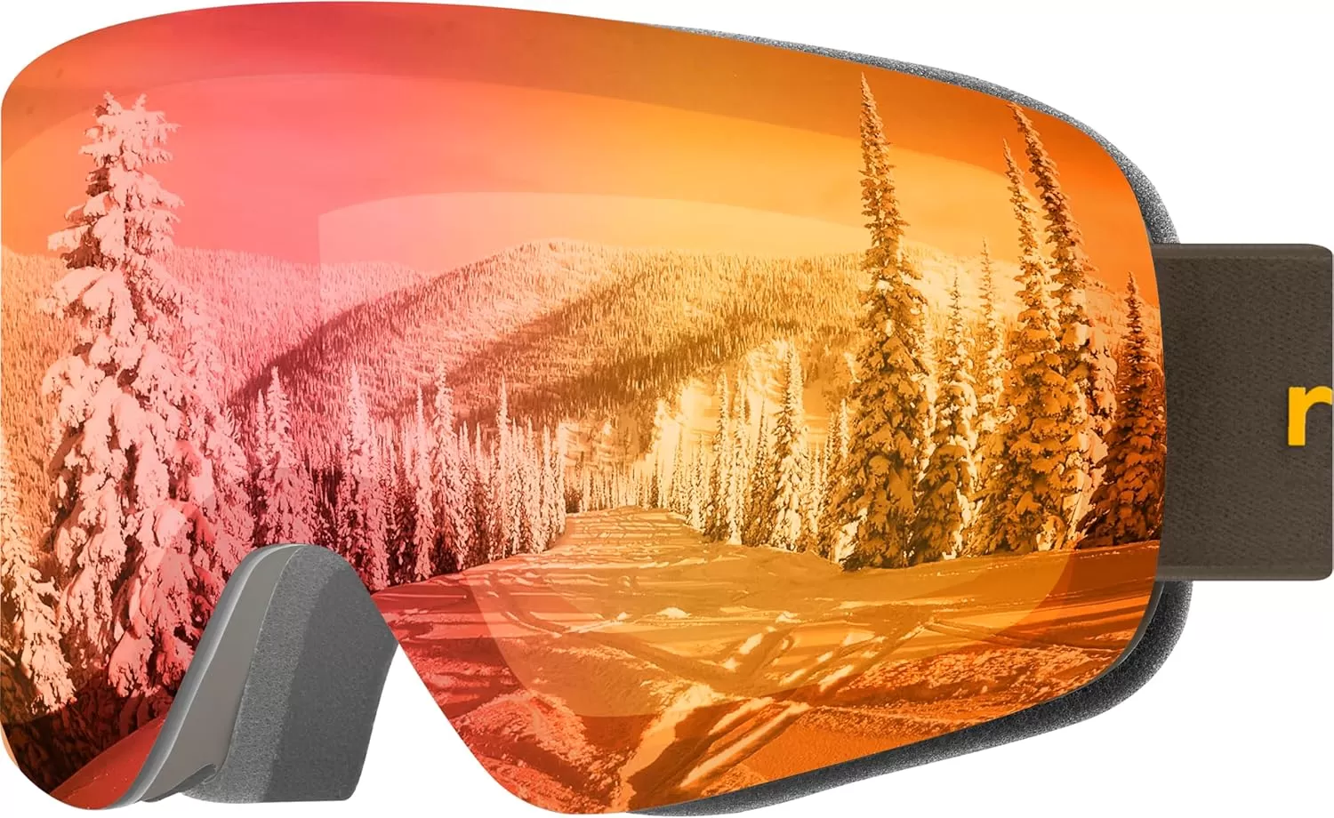 imageRetrospec Flume Ski Goggles for Men and Women UV Protection Over Glasses AntiFog Scratch ResistantMatte BlackKaleido