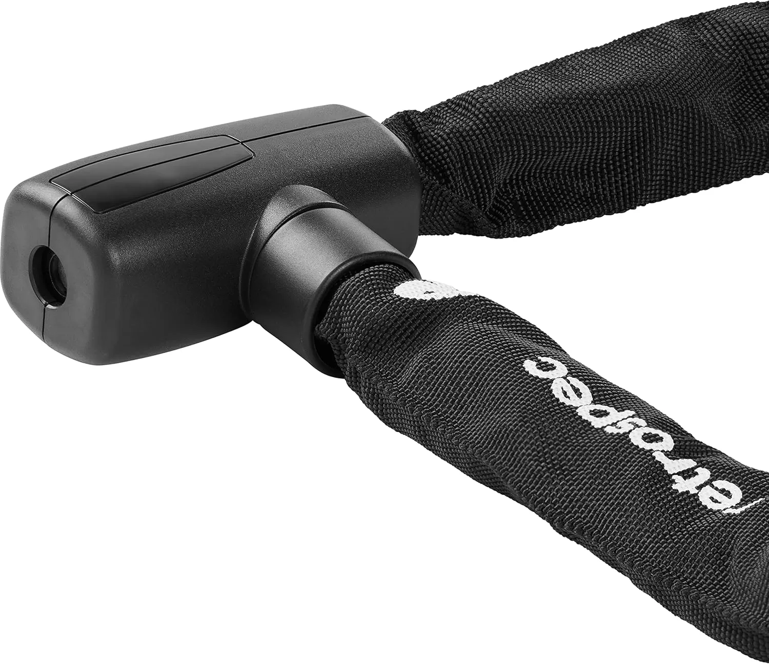 imageRetrospec Hero Plus Bicycle Chain Lock with Key Heavy Duty AntiTheft Bike Lock 10mm 3 Cut Resistant 3T Manganese Steel Chain and Weather Resistant Nylon Sleeve8mm Chain Links