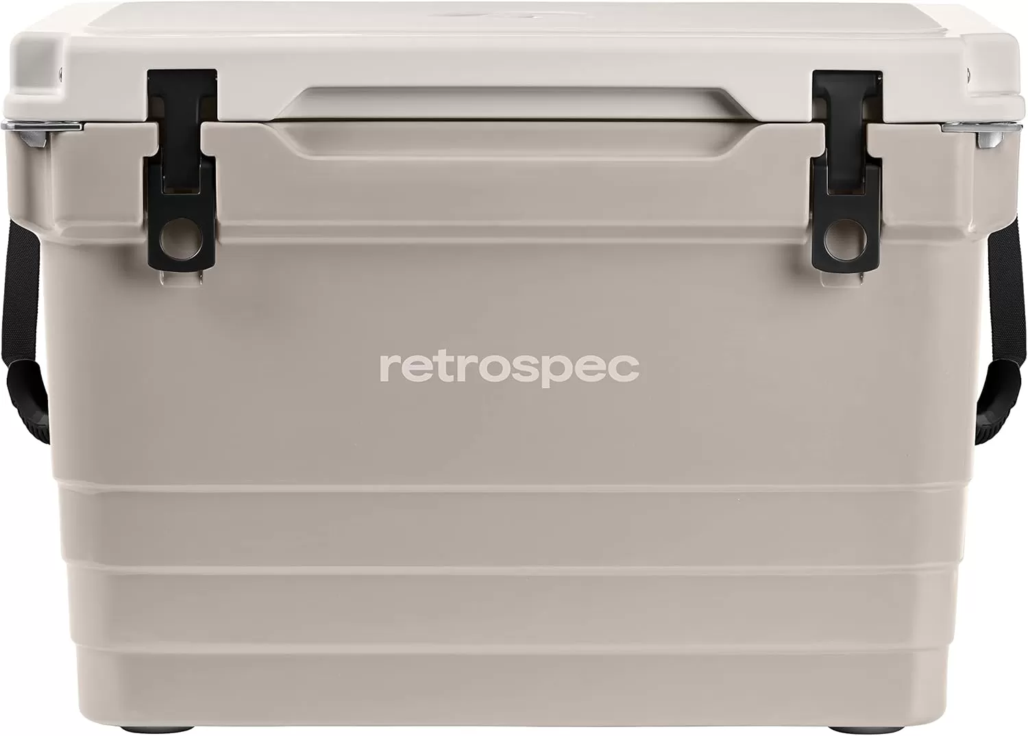 imageRetrospec Palisade Rotomolded 45 Qt Cooler  Fully Insulated Portable Ice Chest with Built in Bottle Opener TieDown Slots ampamp Dry Goods Basket  Large Beach Camping ampamp Travel Coolers  Dune