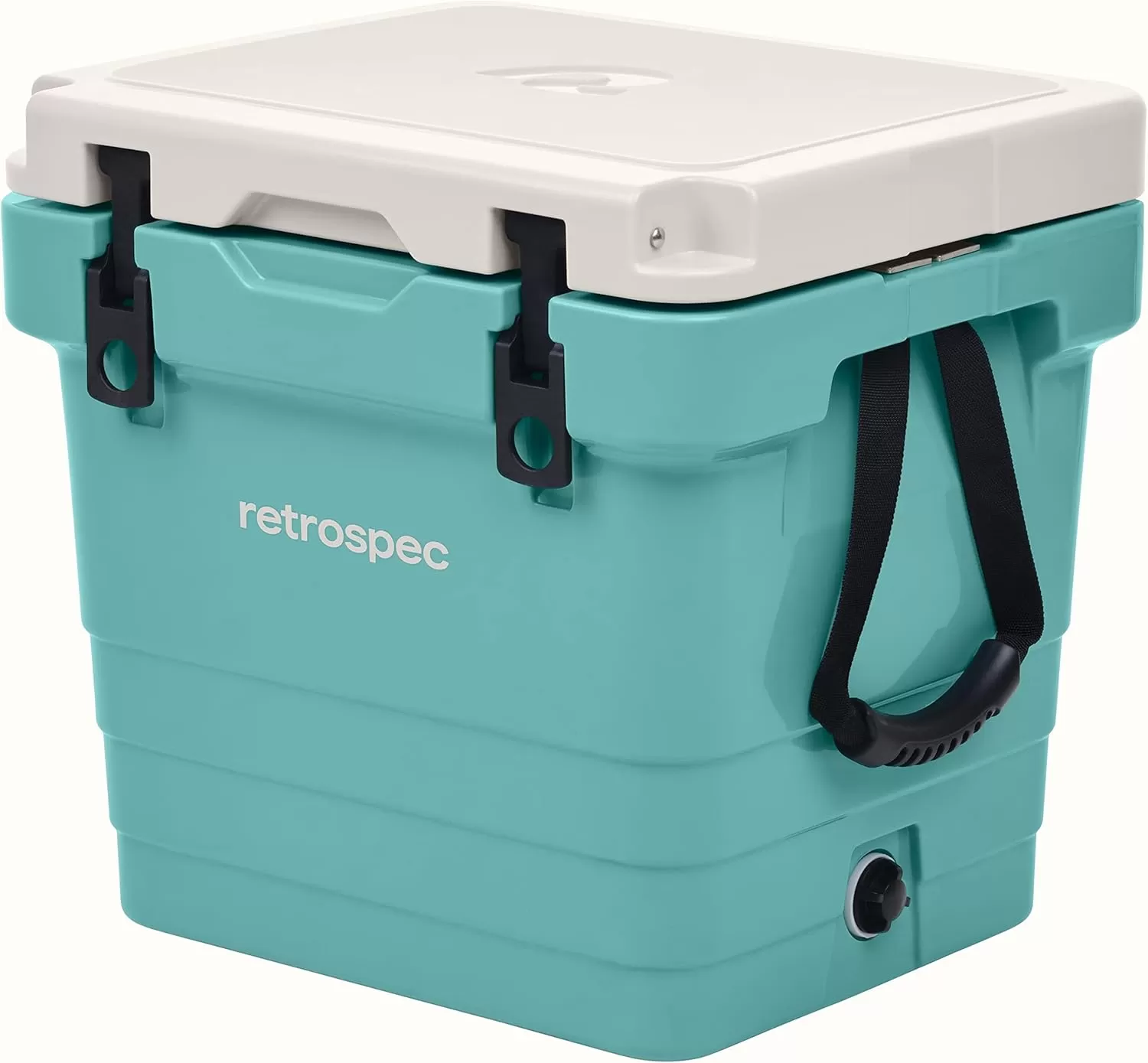 imageRetrospec Palisade Rotomolded Cooler  Fully Insulated Portable Ice Chest with Built in Bottle Opener TieDown Slots ampamp Dry Goods Basket  Large Beach Camping ampamp Travel Coolers 25 45 ampamp 65qtBlue Ridge