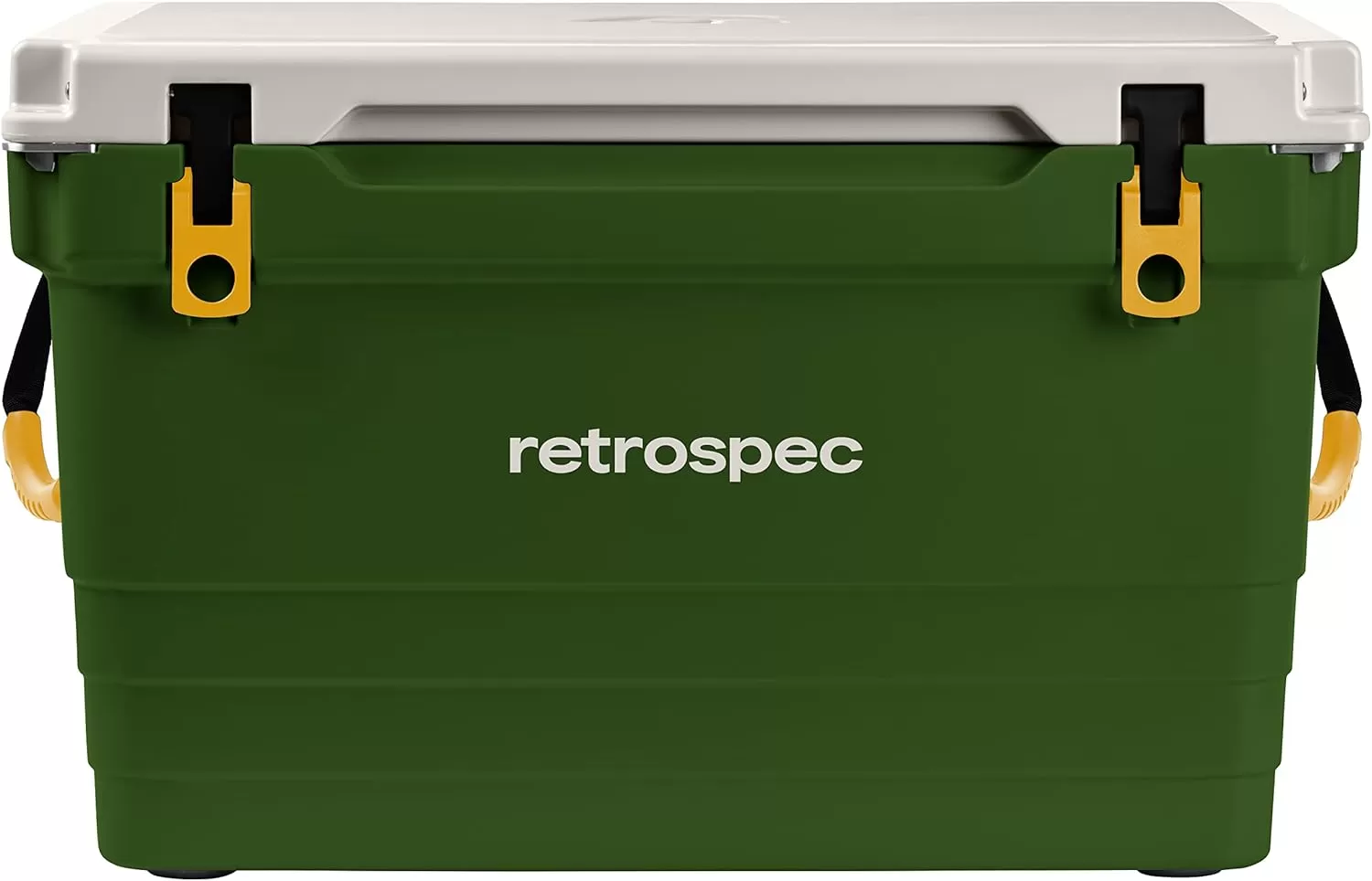 imageRetrospec Palisade Rotomolded Cooler  Fully Insulated Portable Ice Chest with Built in Bottle Opener TieDown Slots ampamp Dry Goods Basket  Large Beach Camping ampamp Travel Coolers 25 45 ampamp 65qtForest