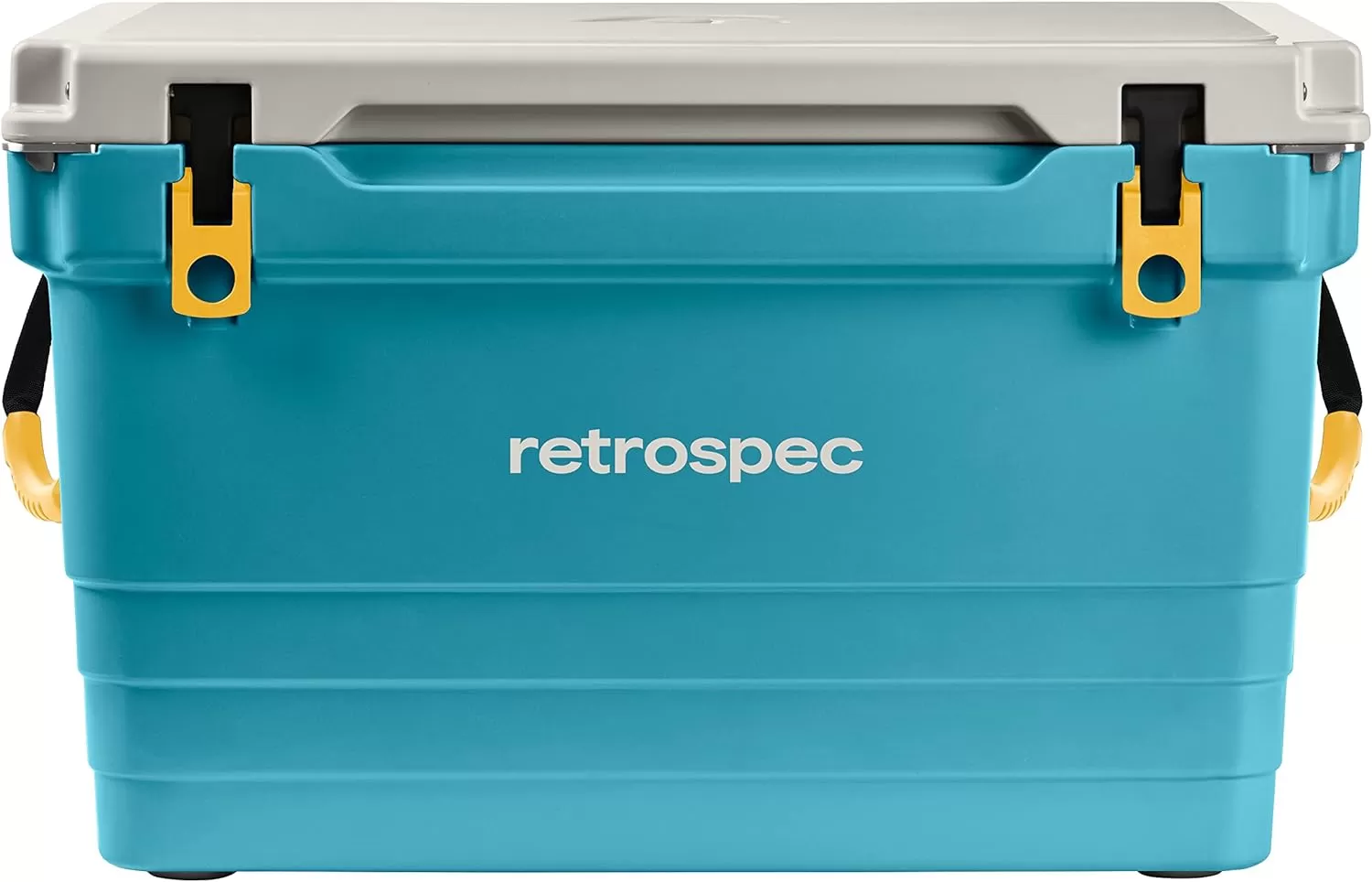 imageRetrospec Palisade Rotomolded Cooler  Fully Insulated Portable Ice Chest with Built in Bottle Opener TieDown Slots ampamp Dry Goods Basket  Large Beach Camping ampamp Travel Coolers 25 45 ampamp 65qtCoastal Blue