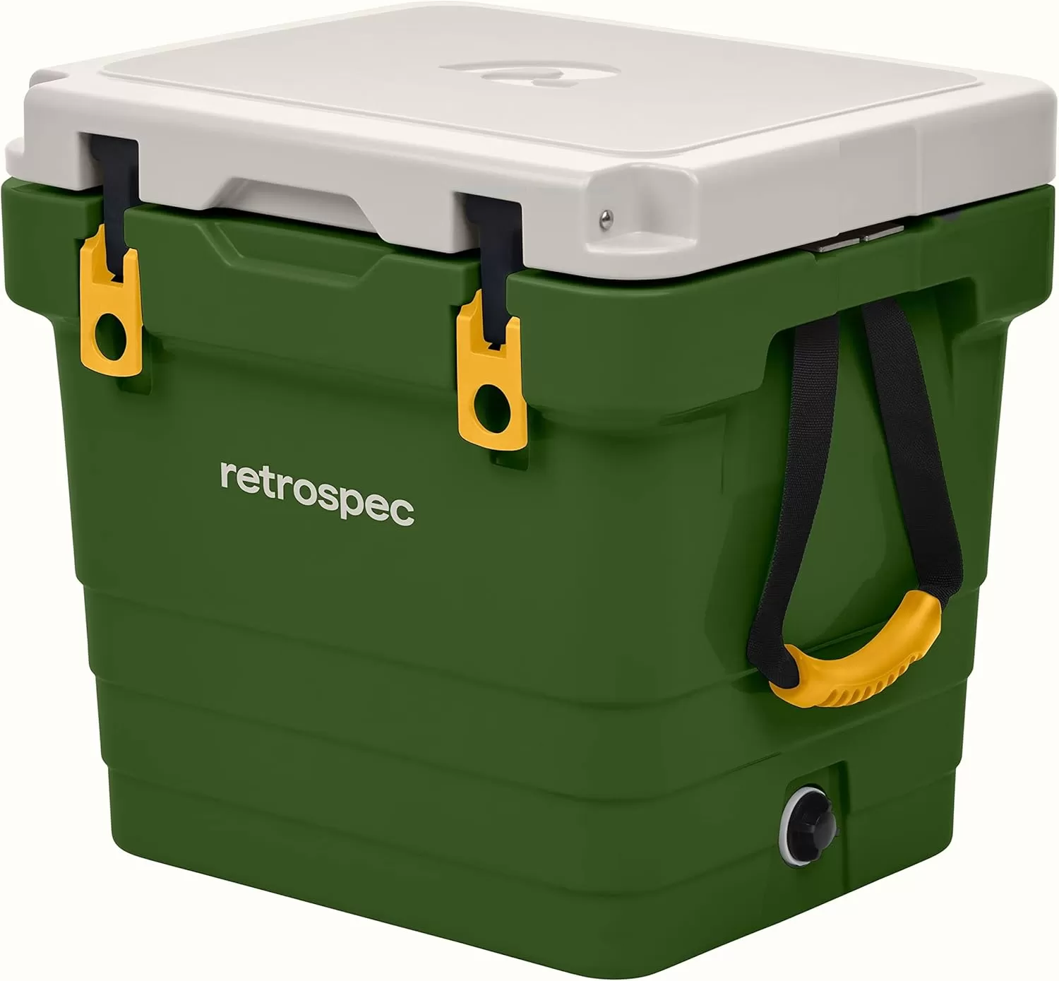 imageRetrospec Palisade Rotomolded Cooler  Fully Insulated Portable Ice Chest with Built in Bottle Opener TieDown Slots ampamp Dry Goods Basket  Large Beach Camping ampamp Travel Coolers 25 45 ampamp 65qtForest