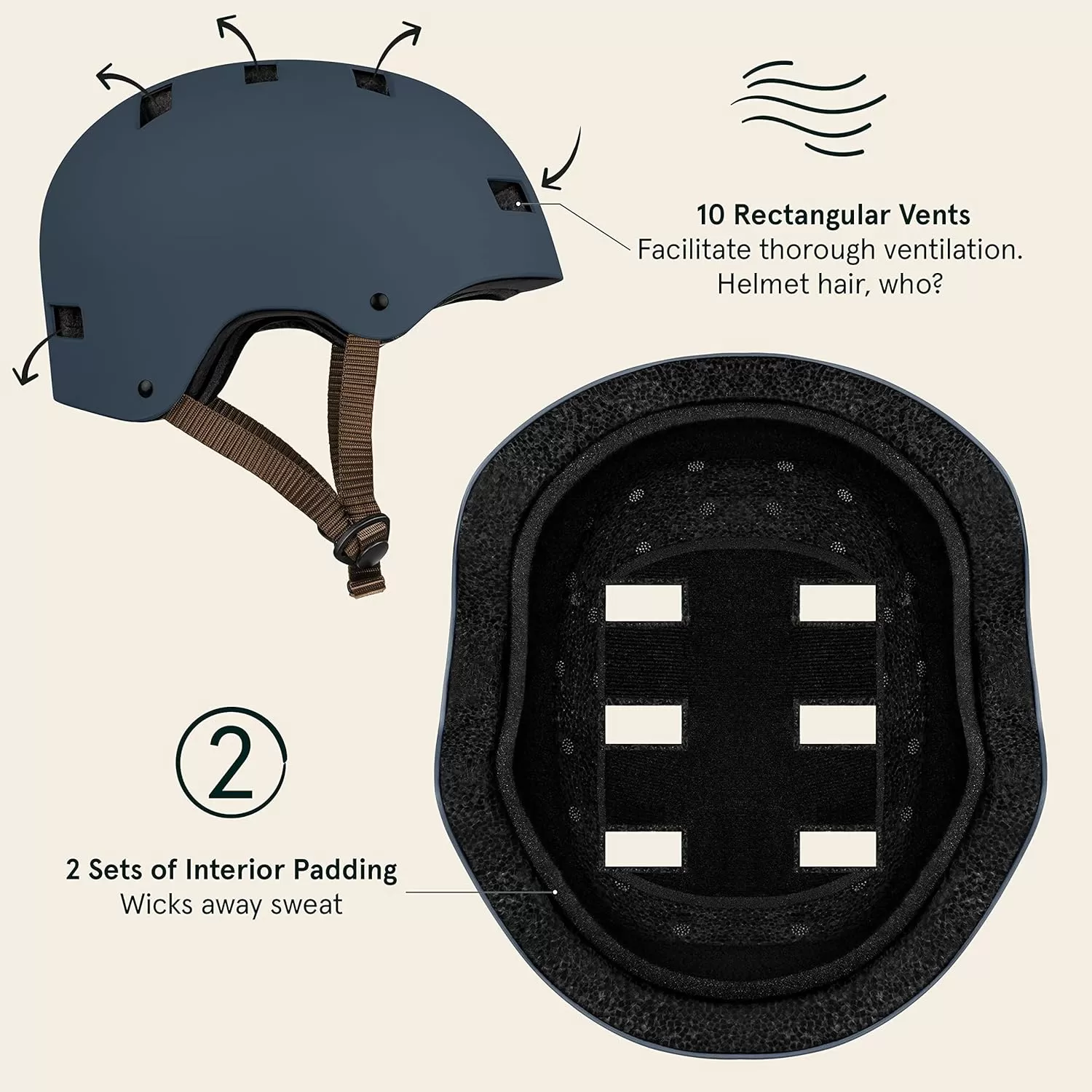 imageRetrospec Retrospec Dakota Bike Helmet  Skateboard Helmet Premium Protection MultiSport Bike BMX Skating Scooter and Skate HelmetMatte Navy