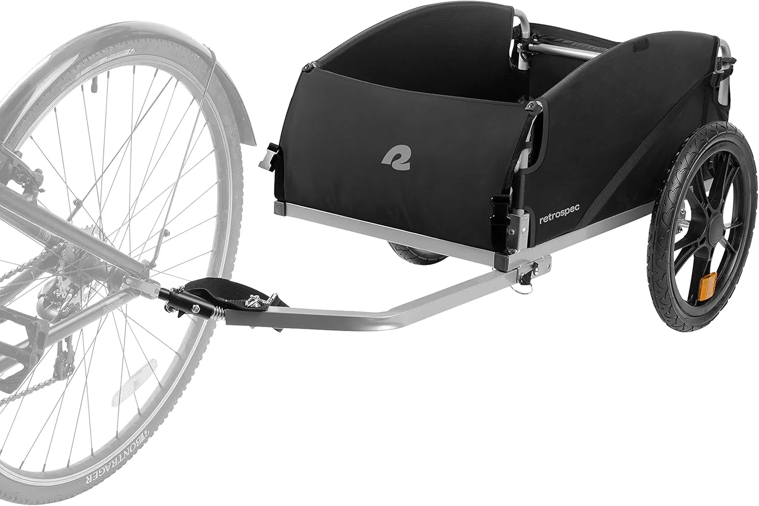 imageRetrospec Rover Hauler Cargo Bike Trailer with Folding Frame ampamp Weather Resistant Fabric Large Cargo Carrier Fits 20  29 Bicycle WheelsBlack