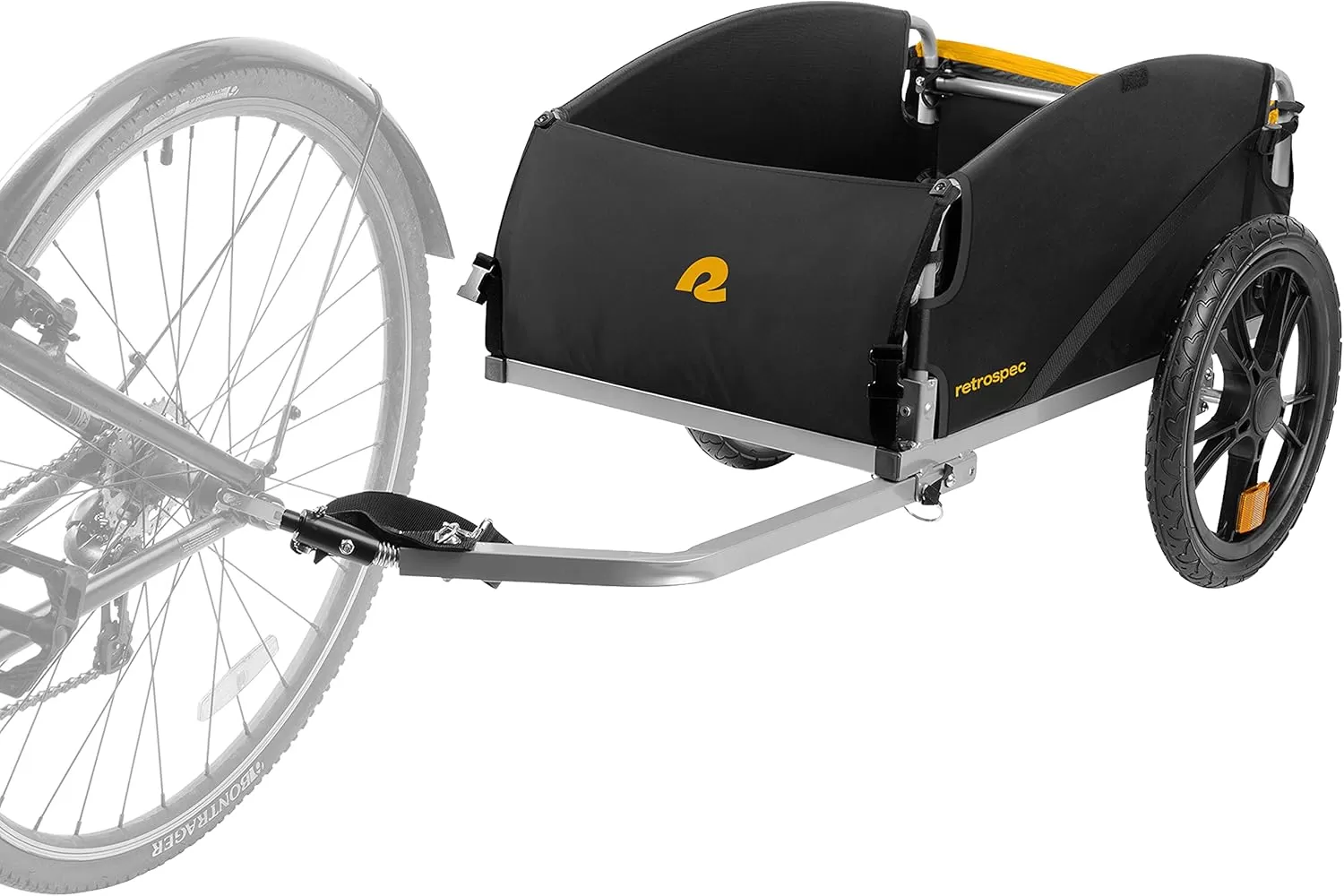 imageRetrospec Rover Hauler Cargo Bike Trailer with Folding Frame ampamp Weather Resistant Fabric Large Cargo Carrier Fits 20  29 Bicycle WheelsSun