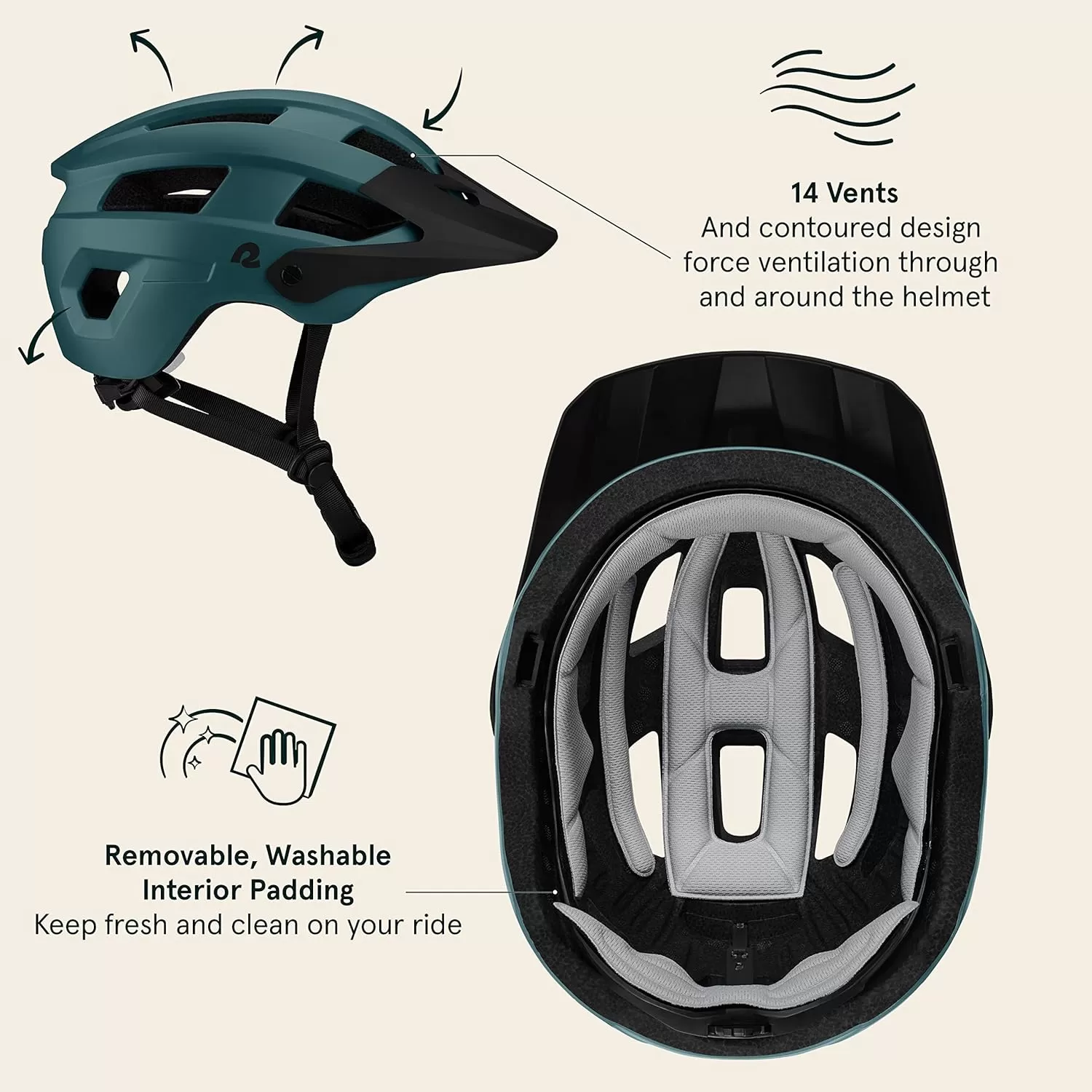 imageRetrospec Rowan Mountain Bike Helmet for Adults  MTB Style with Removable Visor and EPS Foam Interior for Men ampamp Women  Adjustable Size Lightweight ampamp BreathableSuperior Blue