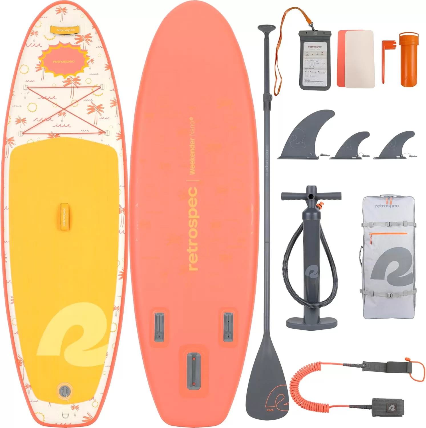 imageRetrospec WeekenderNano 8ft Inflatable Stand Up PaddleboardSummer Punch