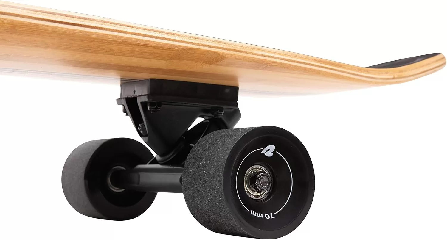 imageRetrospec Zed Cruiser ampamp Pintail Longboard Skateboard Complete Cruiser  Bamboo ampamp Canadian Maple Wood Cruiser wReverse Kingpin Trucks for Commuting Cruising Carving ampamp Downhill RidingBlack Pipeline