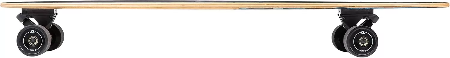 imageRetrospec Zed Cruiser ampamp Pintail Longboard Skateboard Complete Cruiser  Bamboo ampamp Canadian Maple Wood Cruiser wReverse Kingpin Trucks for Commuting Cruising Carving ampamp Downhill RidingDark Tropics