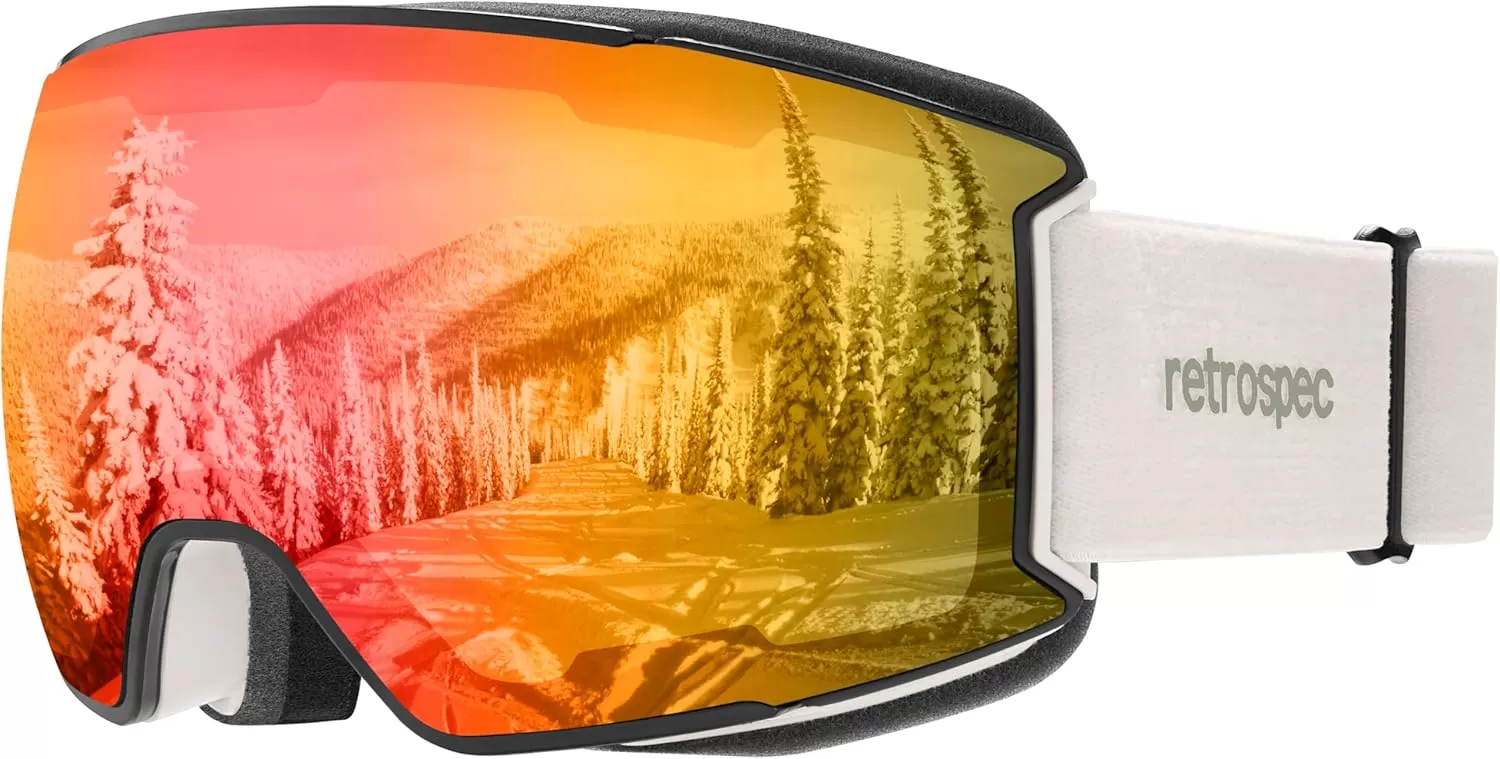 imageRetrospec Zenith Ski Goggles  Snowboard Goggles for Men Women Boys ampamp Girls  100 UV Protection AntiFog Snow GogglesMatte AbaloneHeliodor