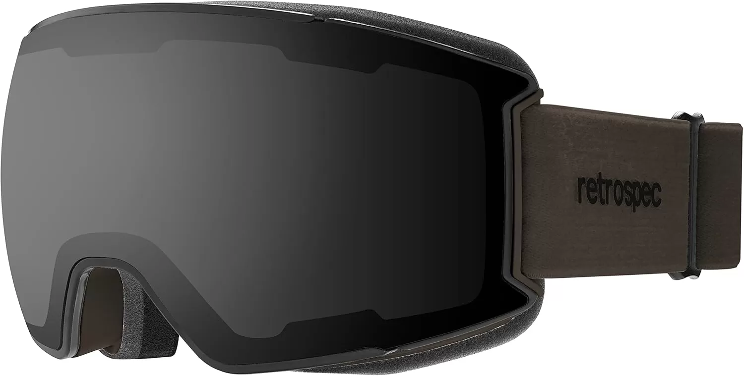 imageRetrospec Zenith Ski Goggles  Snowboard Goggles for Men Women Boys ampamp Girls  100 UV Protection AntiFog Snow GogglesMatte BasaltMirror Polarized