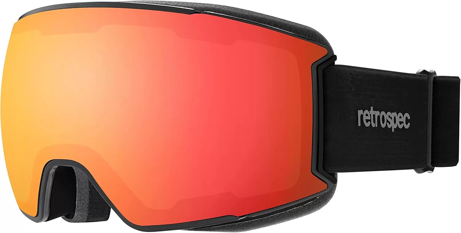 imageRetrospec Zenith Ski Goggles  Snowboard Goggles for Men Women Boys ampamp Girls  100 UV Protection AntiFog Snow GogglesMatte BlackJasper