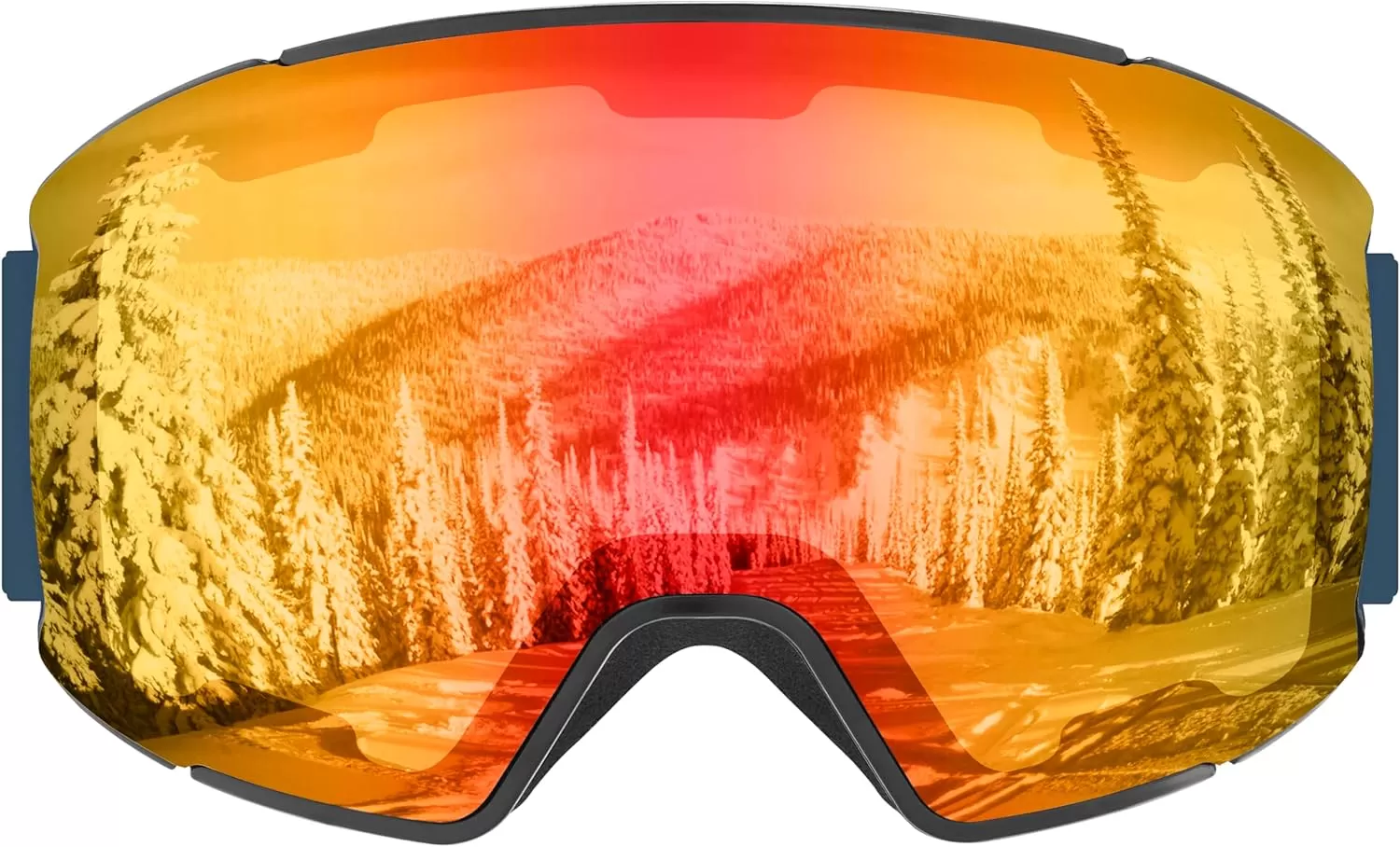 imageRetrospec Zenith Ski Goggles  Snowboard Goggles for Men Women Boys ampamp Girls  100 UV Protection AntiFog Snow GogglesMatte NavyHeliodor
