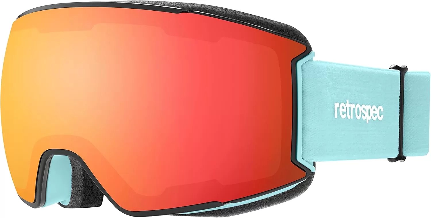 imageRetrospec Zenith Ski Goggles  Snowboard Goggles for Men Women Boys ampamp Girls  100 UV Protection AntiFog Snow GogglesMatte Winter MintJasper