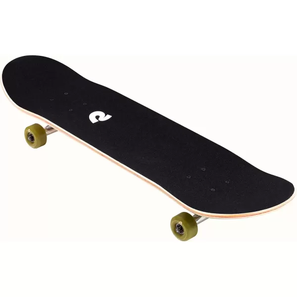 imageRetrospec Alameda Skateboard Complete  Canadian Maple Wood Deck w 55 Inch Aluminum Alloy Trucks for Commuting Cruising Carving ampamp Downhill RidingTopo Olive