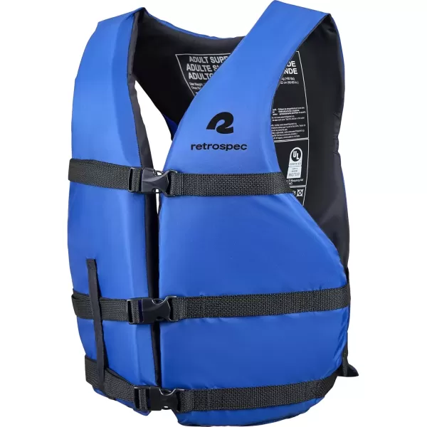 imageRetrospec Bobbin Life Jackets for Adults Lightweight Durable USCG Approved Life Vests for Adults for Boating Swimming Paddling ampamp MoreMarine Blue