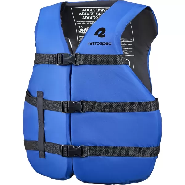 imageRetrospec Bobbin Life Jackets for Adults Lightweight Durable USCG Approved Life Vests for Adults for Boating Swimming Paddling ampamp MoreMarine Blue
