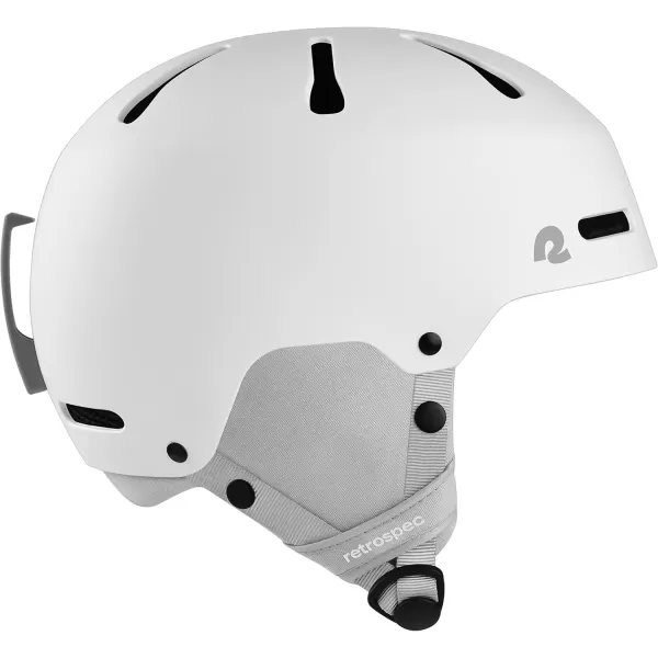 imageRetrospec Comstock Youth Ski ampamp Snowboard Helmet for Kids  Durable ABS Shell Protective EPS Foam ampamp Cooling Vents  Adjustable Fit for Boys ampamp GirlsMatte White