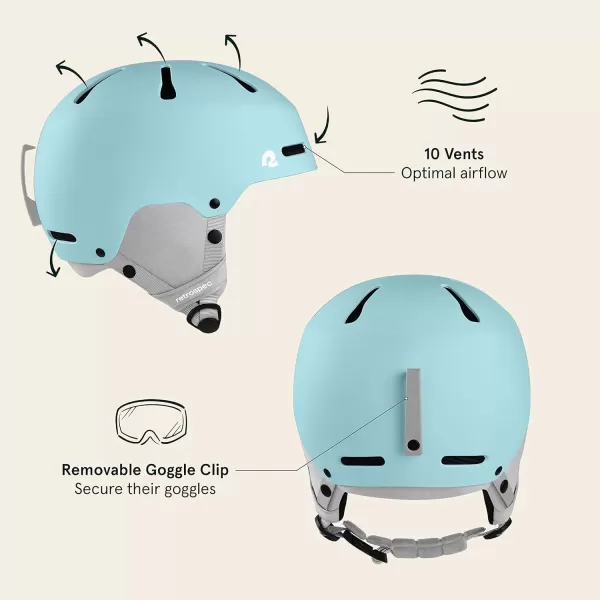 imageRetrospec Comstock Youth Ski ampamp Snowboard Helmet for Kids  Durable ABS Shell Protective EPS Foam ampamp Cooling Vents  Adjustable Fit for Boys ampamp GirlsMatte Blue Ridge