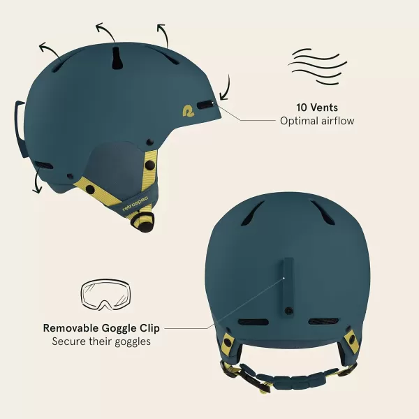 imageRetrospec Comstock Youth Ski ampamp Snowboard Helmet for Kids  Durable ABS Shell Protective EPS Foam ampamp Cooling Vents  Adjustable Fit for Boys ampamp GirlsMatte Superior Blue