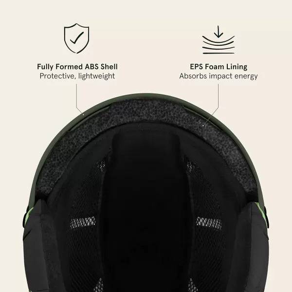 imageRetrospec Comstock Youth Ski ampamp Snowboard Helmet for Kids  Durable ABS Shell Protective EPS Foam ampamp Cooling Vents  Adjustable Fit for Boys ampamp GirlsMatte Forest