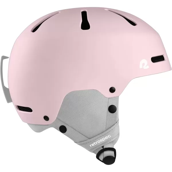 imageRetrospec Comstock Youth Ski ampamp Snowboard Helmet for Kids  Durable ABS Shell Protective EPS Foam ampamp Cooling Vents  Adjustable Fit for Boys ampamp GirlsMatte Rose