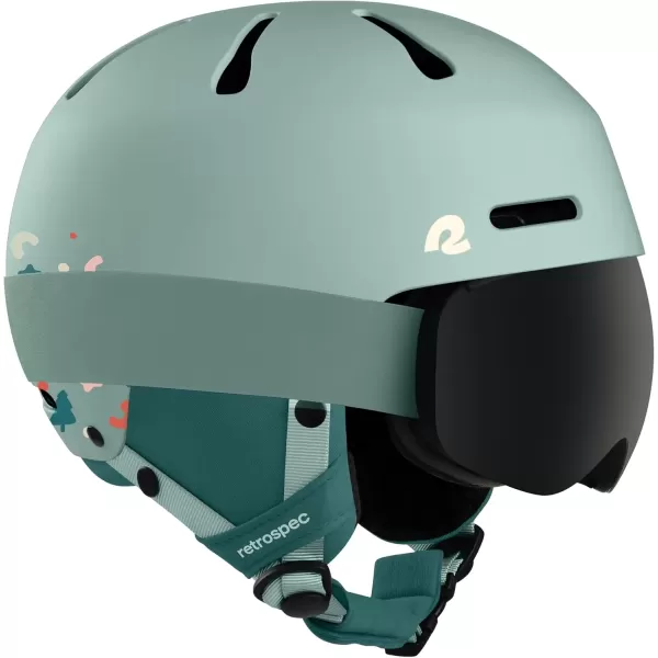 imageRetrospec Comstock Youth Ski ampamp Snowboard Helmet for Kids  Durable ABS Shell Protective EPS Foam ampamp Cooling Vents  Adjustable Fit for Boys ampamp GirlsMatte Matcha Forest
