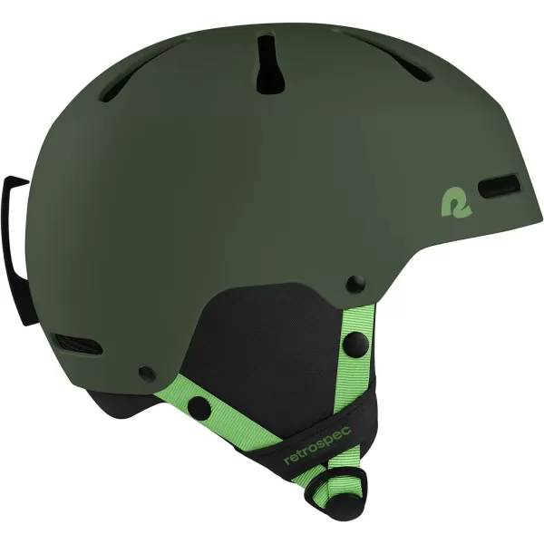 imageRetrospec Comstock Youth Ski ampamp Snowboard Helmet for Kids  Durable ABS Shell Protective EPS Foam ampamp Cooling Vents  Adjustable Fit for Boys ampamp GirlsMatte Forest