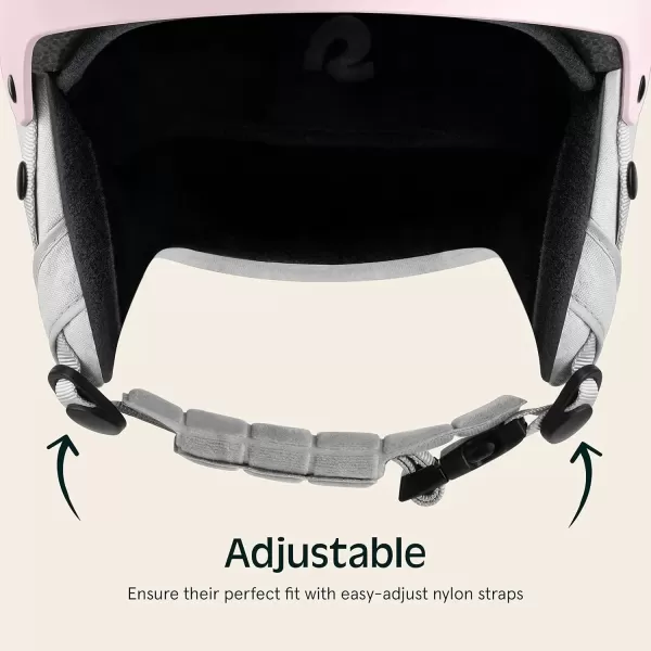 imageRetrospec Comstock Youth Ski ampamp Snowboard Helmet for Kids  Durable ABS Shell Protective EPS Foam ampamp Cooling Vents  Adjustable Fit for Boys ampamp GirlsMatte Rose