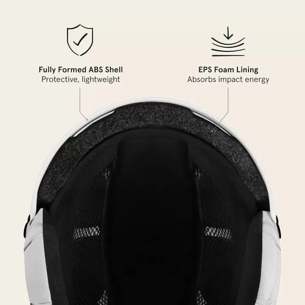 imageRetrospec Comstock Youth Ski ampamp Snowboard Helmet for Kids  Durable ABS Shell Protective EPS Foam ampamp Cooling Vents  Adjustable Fit for Boys ampamp GirlsMatte White