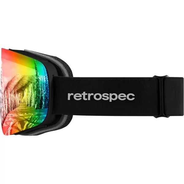 imageRetrospec Flume Ski Goggles for Men and Women UV Protection Over Glasses AntiFog Scratch ResistantMatte AbaloneJasper