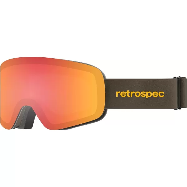 imageRetrospec Flume Ski Goggles for Men and Women UV Protection Over Glasses AntiFog Scratch ResistantMatte BlackKaleido